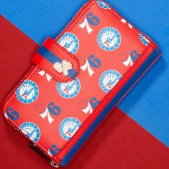 NBA Wallets< Philadelphia 76Ers Logo Zip Around Wallet
