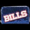 NFL Wallets< Buffalo Bills Sequin Zip Around Wallet