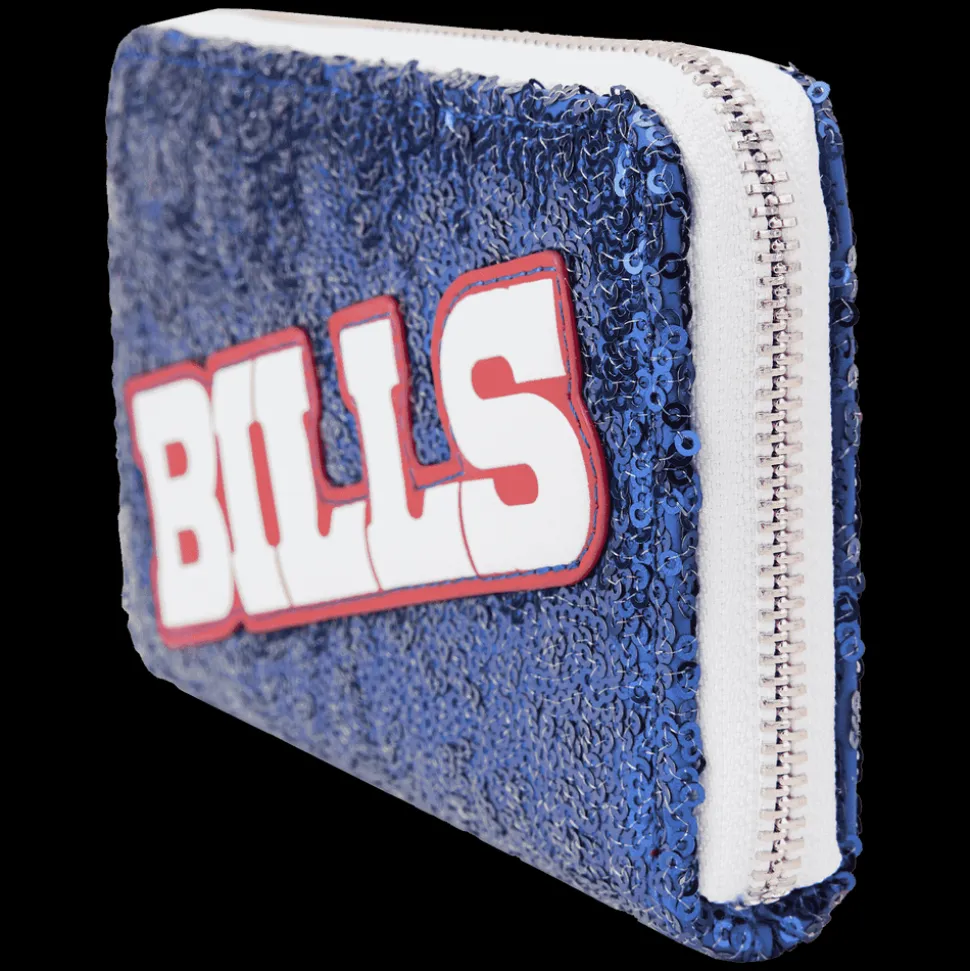 NFL Wallets< Buffalo Bills Sequin Zip Around Wallet