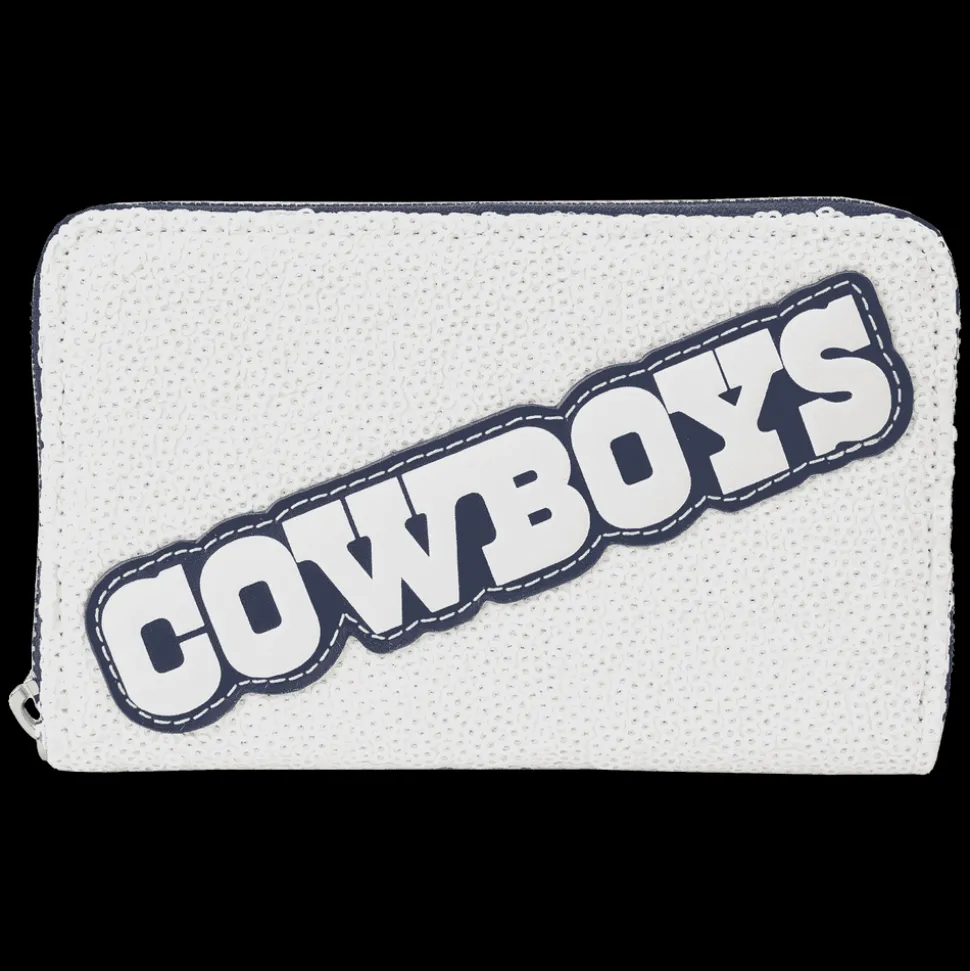 NFL Wallets< Dallas Cowboys Sequin Zip Around Wallet