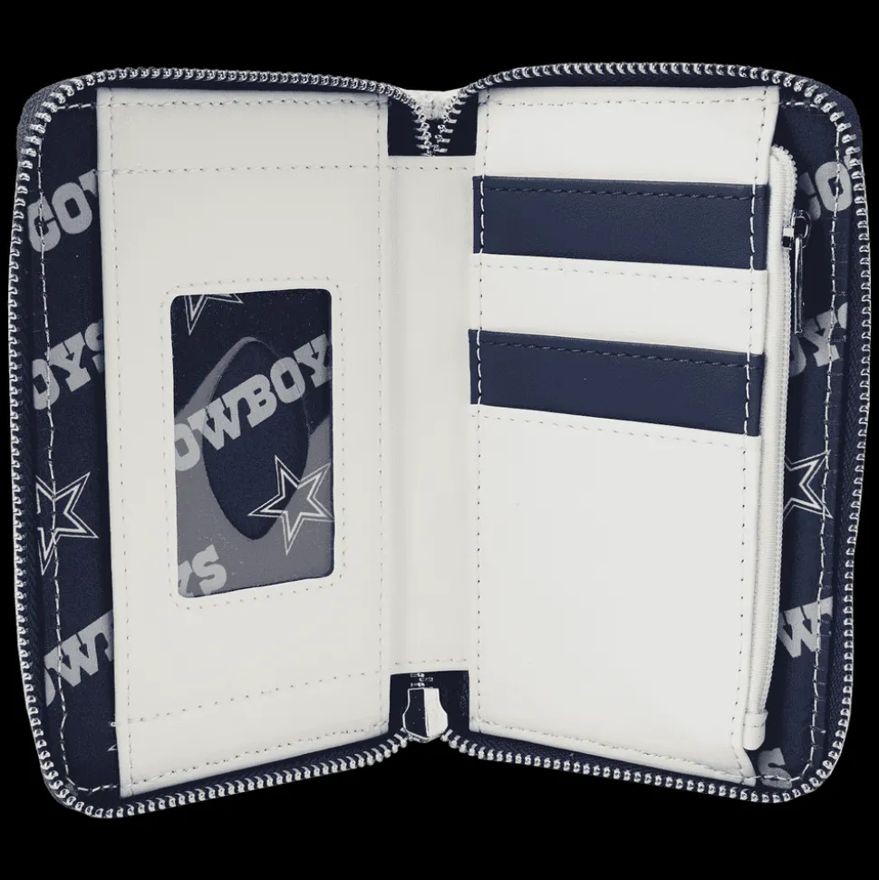 NFL Wallets< Dallas Cowboys Sequin Zip Around Wallet
