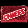 NFL Wallets< Kansas City Chiefs Sequin Zip Around Wallet