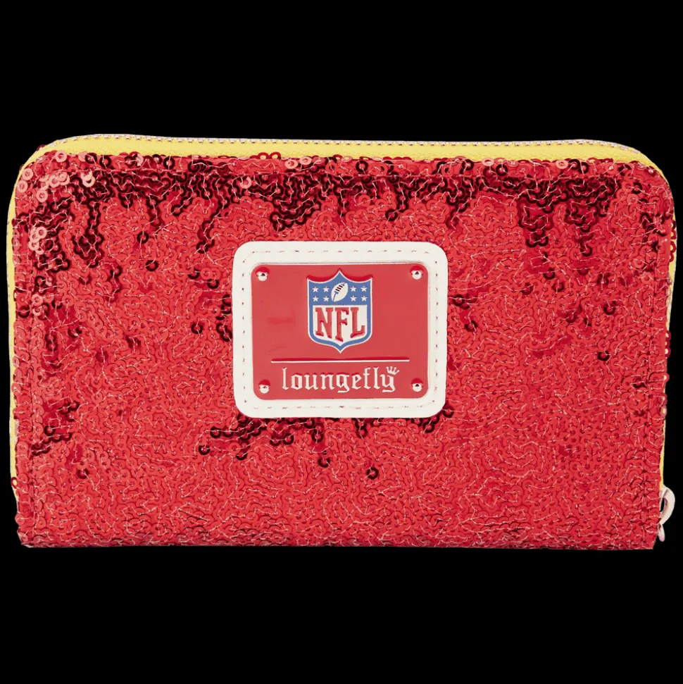 NFL Wallets< Kansas City Chiefs Sequin Zip Around Wallet