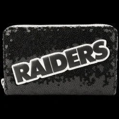 NFL Wallets< Las Vegas Raiders Sequin Zip Around Wallet