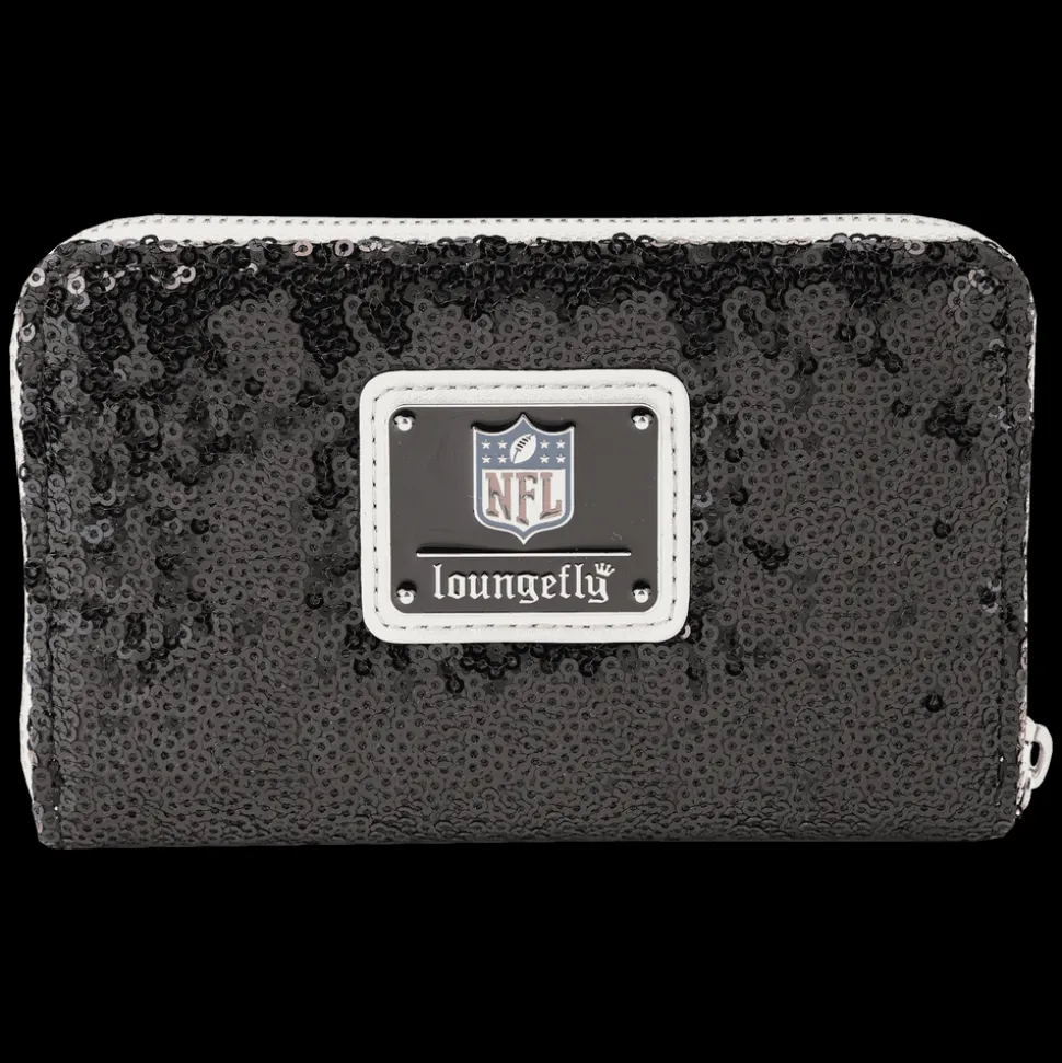 NFL Wallets< Las Vegas Raiders Sequin Zip Around Wallet