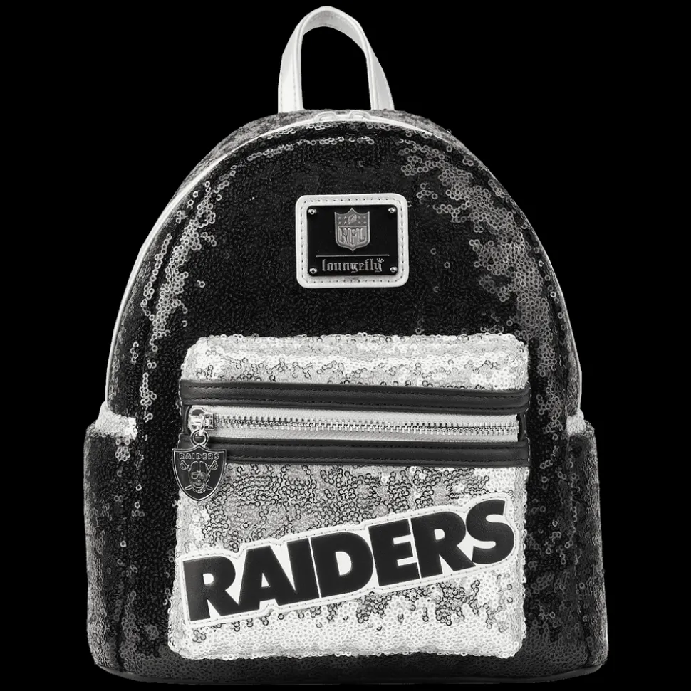 NFL Mini Backpacks< Las Vegas Raiders Sequin Mini Backpack