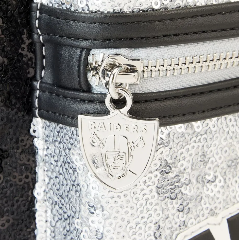 NFL Mini Backpacks< Las Vegas Raiders Sequin Mini Backpack