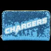 NFL Wallets< Los Angeles Chargers Sequin Zip Around Wallet