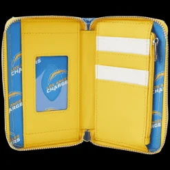 NFL Wallets< Los Angeles Chargers Sequin Zip Around Wallet