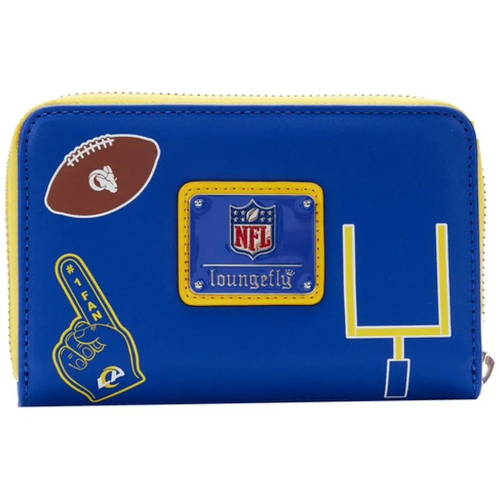 NFL Wallets< Los Angeles Rams Patches Zip Around Wallet