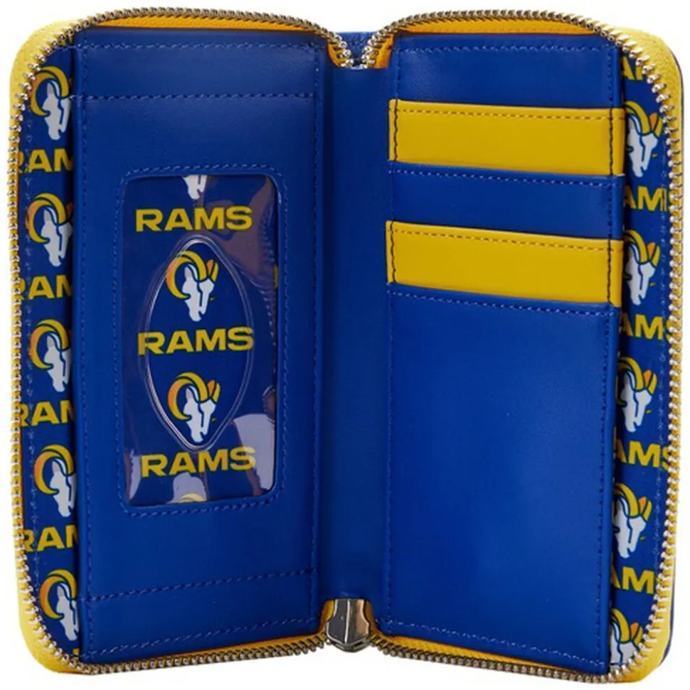 NFL Wallets< Los Angeles Rams Patches Zip Around Wallet