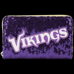 NFL Wallets< Minnesota Vikings Sequin Zip Around Wallet