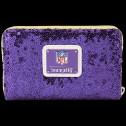 NFL Wallets< Minnesota Vikings Sequin Zip Around Wallet