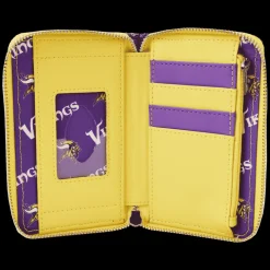 NFL Wallets< Minnesota Vikings Sequin Zip Around Wallet