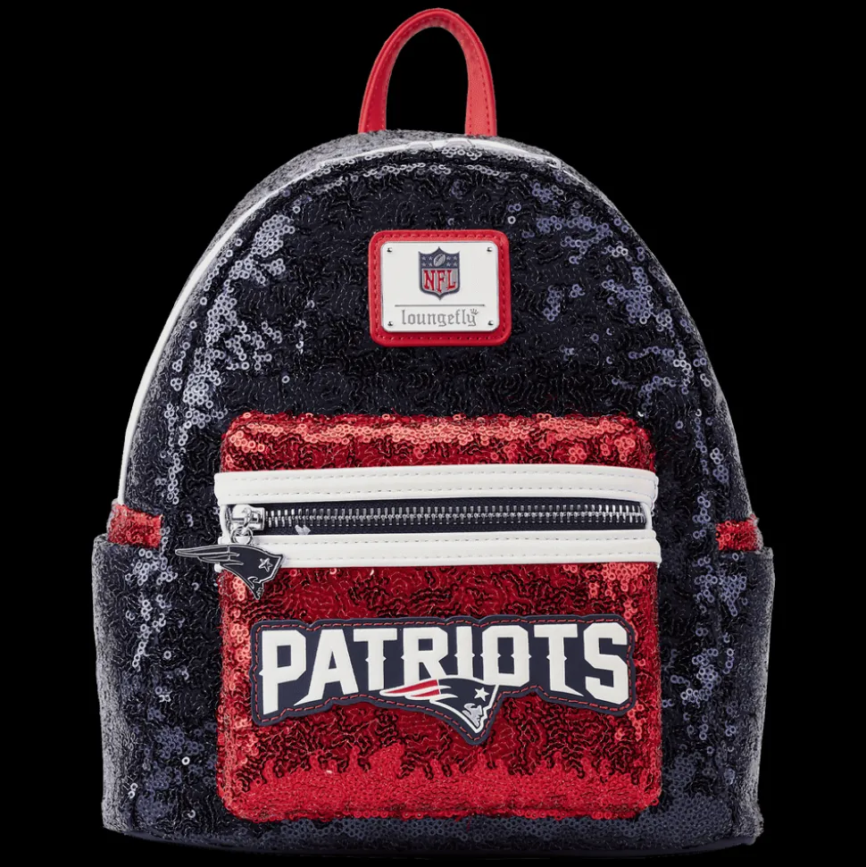NFL Mini Backpacks< New England Patriots Sequin Mini Backpack