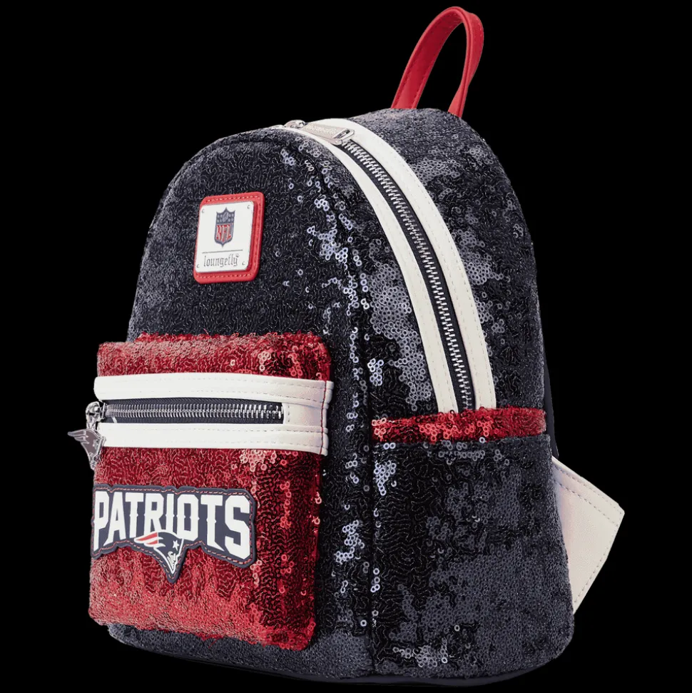 NFL Mini Backpacks< New England Patriots Sequin Mini Backpack
