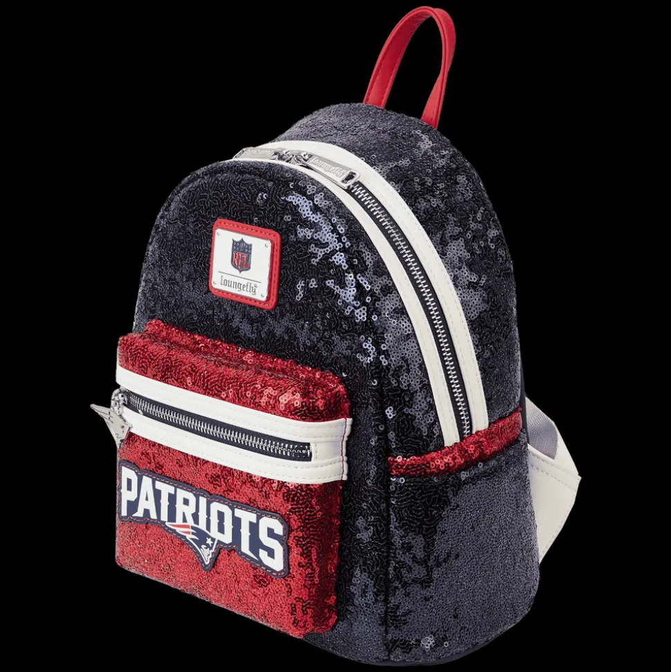 NFL Mini Backpacks< New England Patriots Sequin Mini Backpack