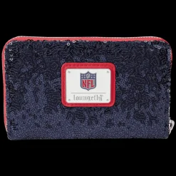 NFL Wallets< New England Patriots Sequin Zip Around Wallet
