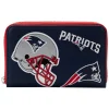 NFL Wallets< New England Patriots Patches Zip Around Wallet