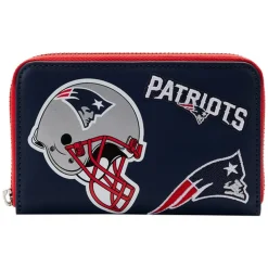 NFL Wallets< New England Patriots Patches Zip Around Wallet