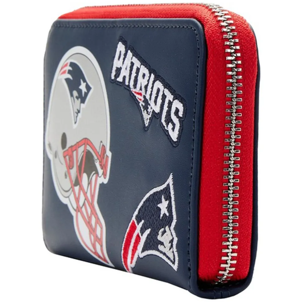 NFL Wallets< New England Patriots Patches Zip Around Wallet