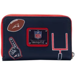 NFL Wallets< New England Patriots Patches Zip Around Wallet