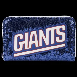 NFL Wallets< New York Giants Sequin Zip Around Wallet