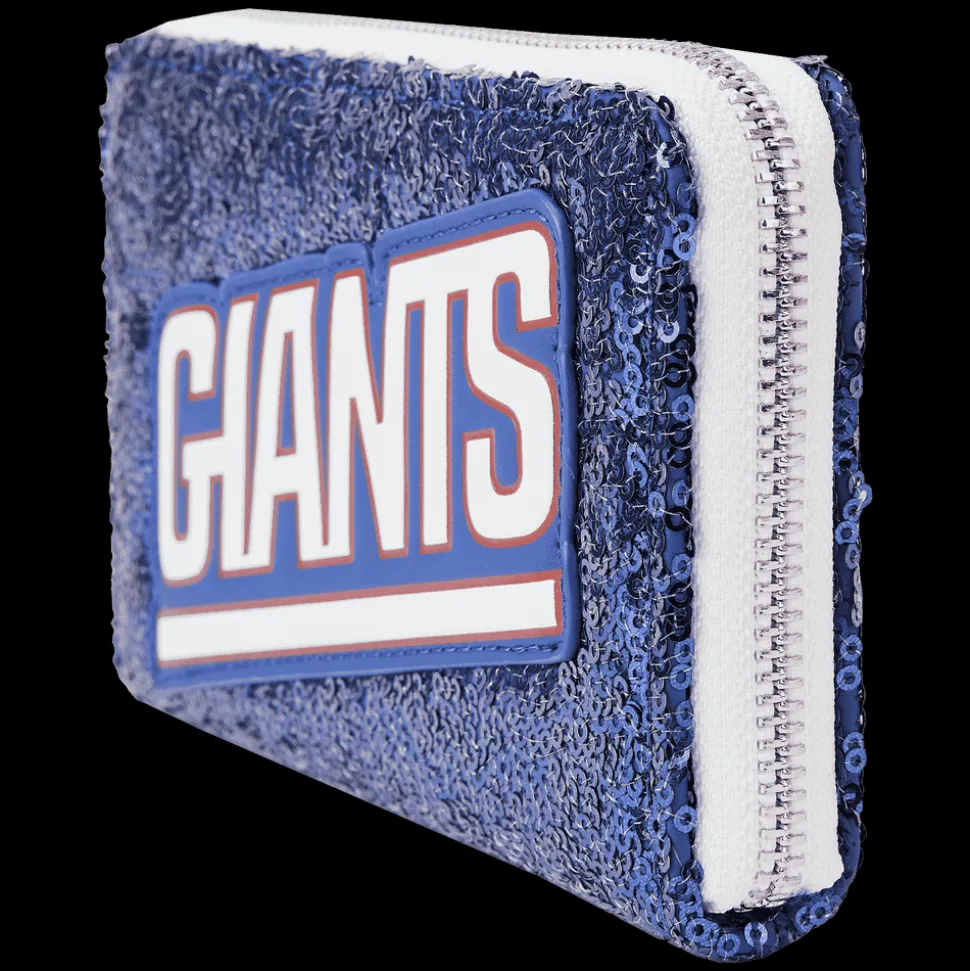 NFL Wallets< New York Giants Sequin Zip Around Wallet