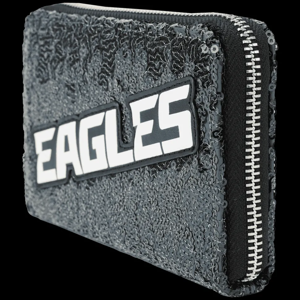 NFL Wallets< Philadelphia Eagles Sequin Zip Around Wallet