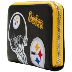 NFL Wallets< Pittsburgh Steelers Patches Zip Around Wallet