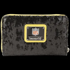 NFL Wallets< Pittsburgh Steelers Sequin Zip Around Wallet