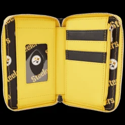 NFL Wallets< Pittsburgh Steelers Sequin Zip Around Wallet