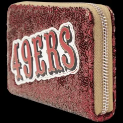 NFL Wallets< San Francisco 49Ers Sequin Zip Around Wallet