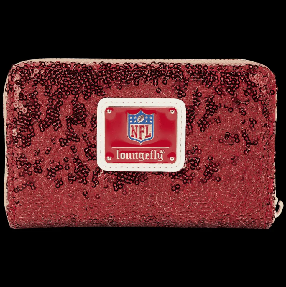 NFL Wallets< San Francisco 49Ers Sequin Zip Around Wallet
