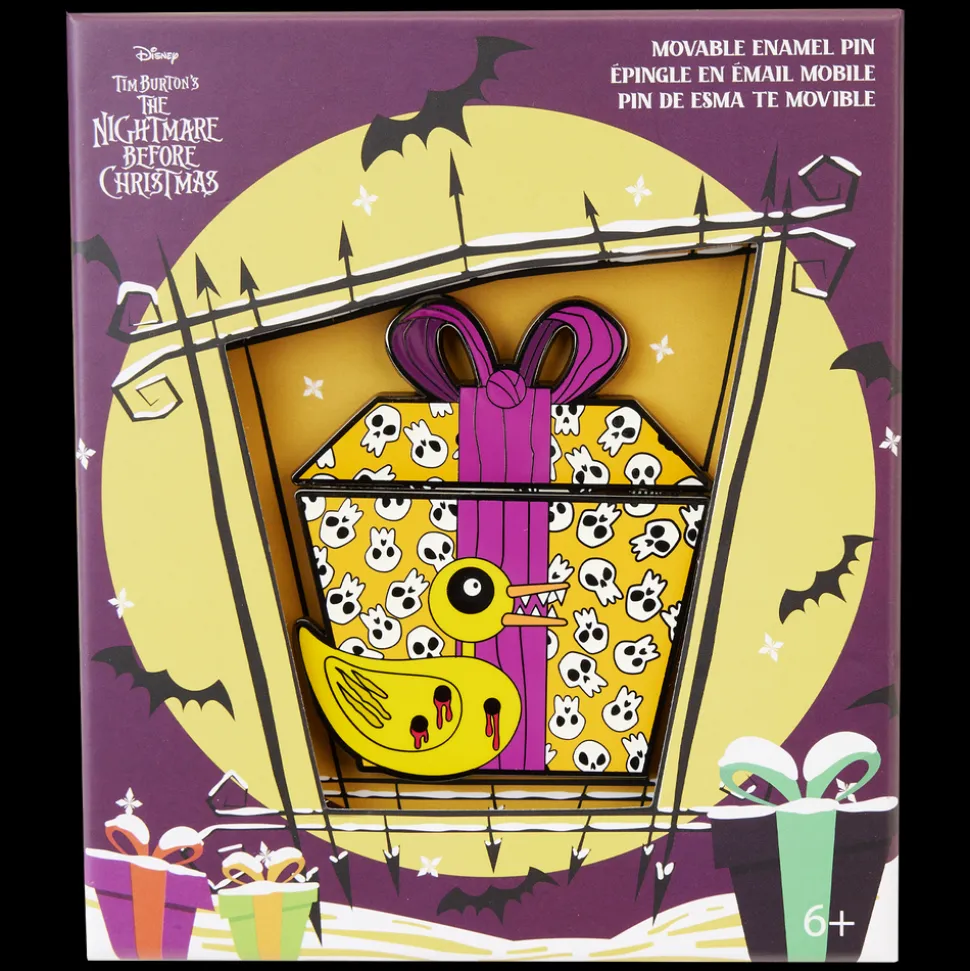 Disney Enamel Pins<Nightmare Before Christmas Scary Teddy Present 3" Collector Box Sliding Pin