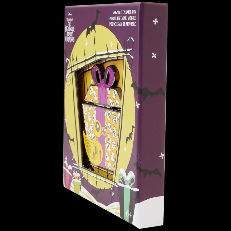 Disney Enamel Pins<Nightmare Before Christmas Scary Teddy Present 3" Collector Box Sliding Pin