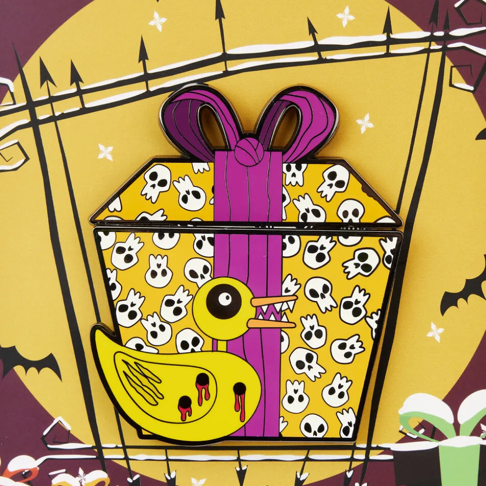 Disney Enamel Pins<Nightmare Before Christmas Scary Teddy Present 3" Collector Box Sliding Pin