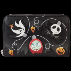 Disney Wallets<Nightmare Before Christmas Tree String Lights Glow Zip Around Wallet