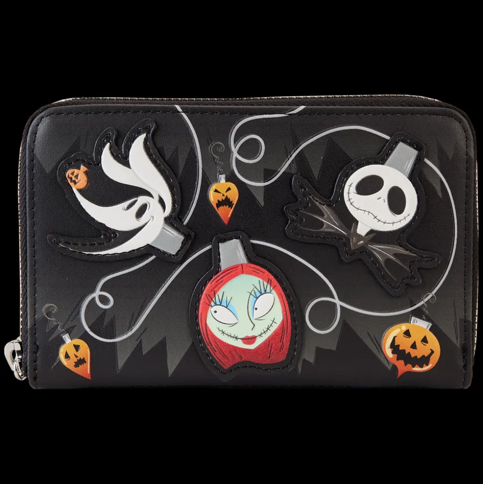 Disney Wallets<Nightmare Before Christmas Tree String Lights Glow Zip Around Wallet