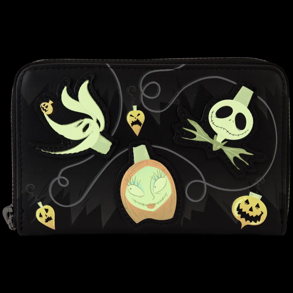 Disney Wallets<Nightmare Before Christmas Tree String Lights Glow Zip Around Wallet