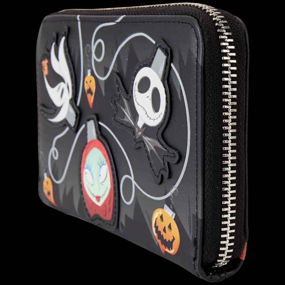 Disney Wallets<Nightmare Before Christmas Tree String Lights Glow Zip Around Wallet