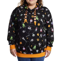 Unisex Disney Tops<Nightmare Before Christmas Tree String Lights Unisex Hoodie