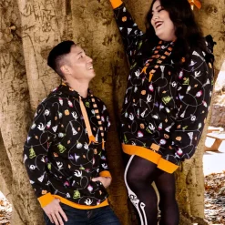 Unisex Disney Tops<Nightmare Before Christmas Tree String Lights Unisex Hoodie