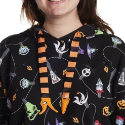 Unisex Disney Tops<Nightmare Before Christmas Tree String Lights Unisex Hoodie