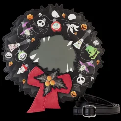 Disney Crossbody Bags<Nightmare Before Christmas Wreath String Lights Glow Crossbody Bag