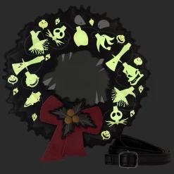 Disney Crossbody Bags<Nightmare Before Christmas Wreath String Lights Glow Crossbody Bag