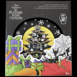 Disney Enamel Pins<Nightmare Before Christmas Tree String Lights 3" Collector Box Pin