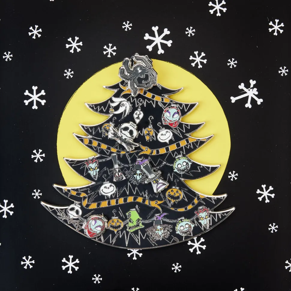 Disney Enamel Pins<Nightmare Before Christmas Tree String Lights 3" Collector Box Pin