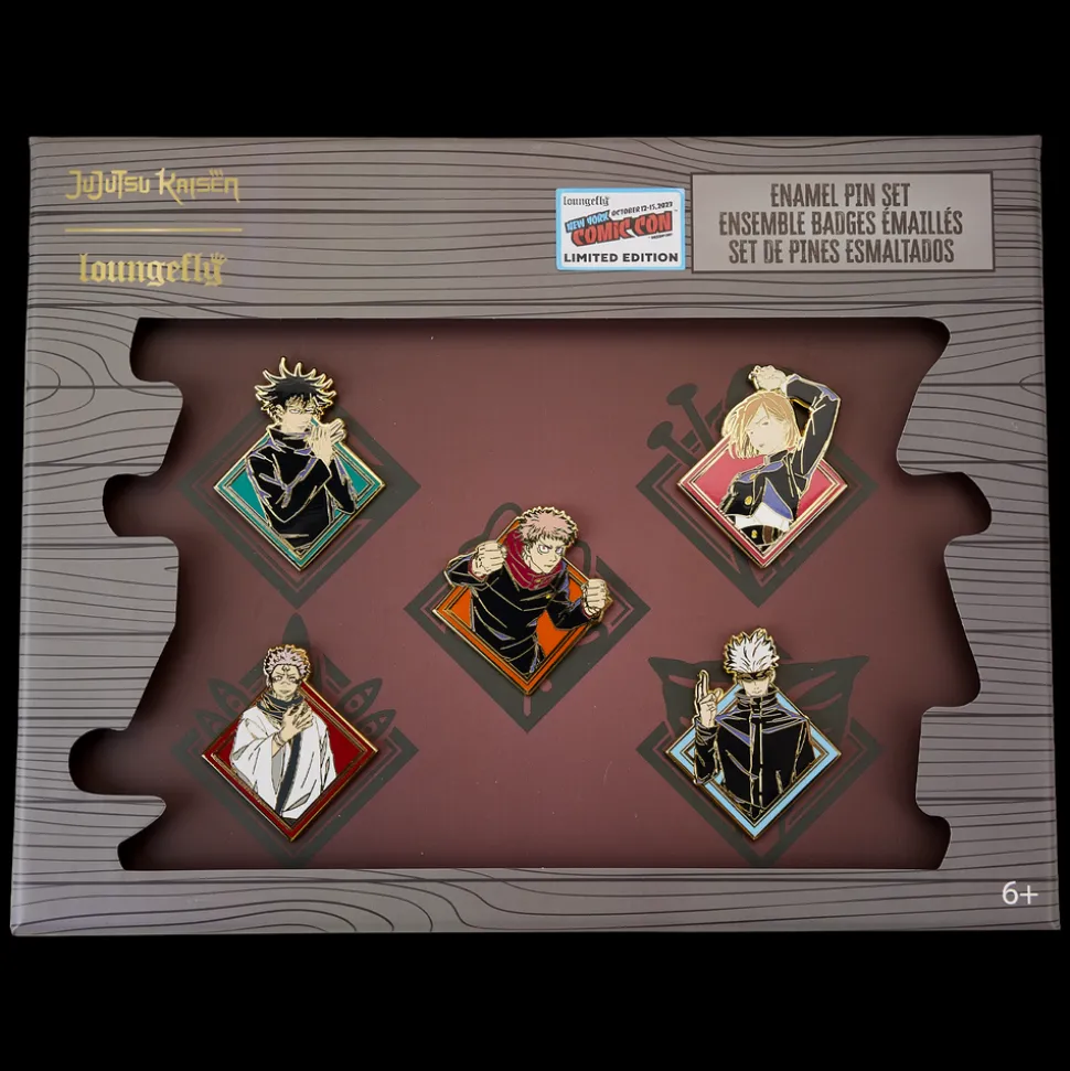 Jujutsu Kaisen Enamel Pins<Nycc Limited Edition Character 5Pc Pin Set