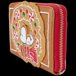 Peanuts Wallets< Snoopy Gingerbread Wreath Scented Zip Around Wallet